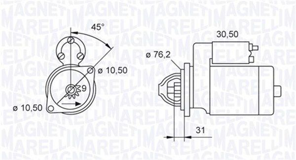 MAGNETI MARELLI Стартер 063521070240